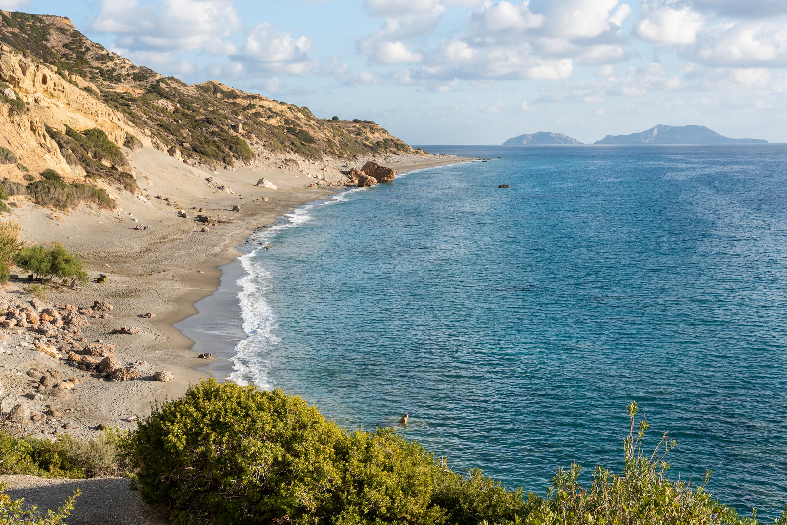 Panorama of Ligres Beach and the Akoumiani Gialia coastline